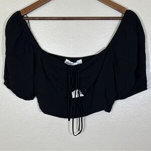 NEW Elodie Black Puff Sleeve‎ Blouse